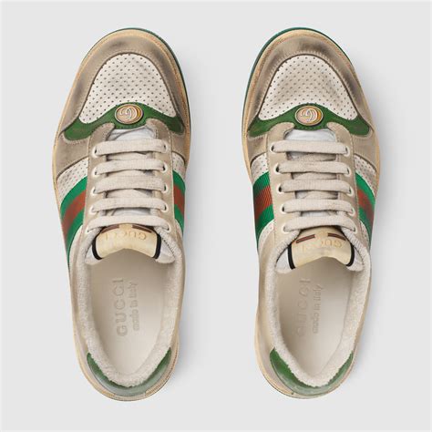 gucci women's leather screener|Gucci Screener Leather Sneakers .